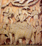 Relief with an elephant  a Jataka tale, Northern Wei, Yungang