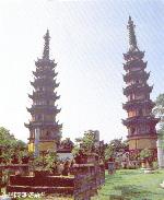 Double Pagoda at Luohan Court in Suzhou/Jiangsu, Song Dynasty 江蘇蘇州羅漢院雙塔