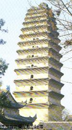 Small Wild Goose Pagoda in Jianfu Monastery, Xi'an/Shaanxi, Tang Dynasty 陜西西安荐福寺小雁塔