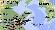 Map Eastern Jin Dynasty