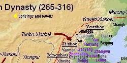 Map Western Jin Dynasty