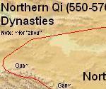 Map Northern Dynasties
