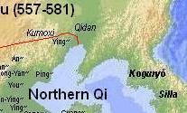 Map Northern Dynasties